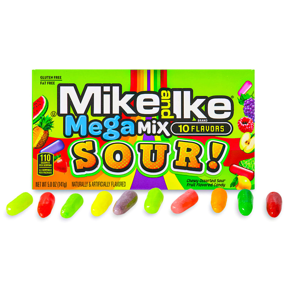 Mike and Ike Mega Mix Sour Candy - 120g