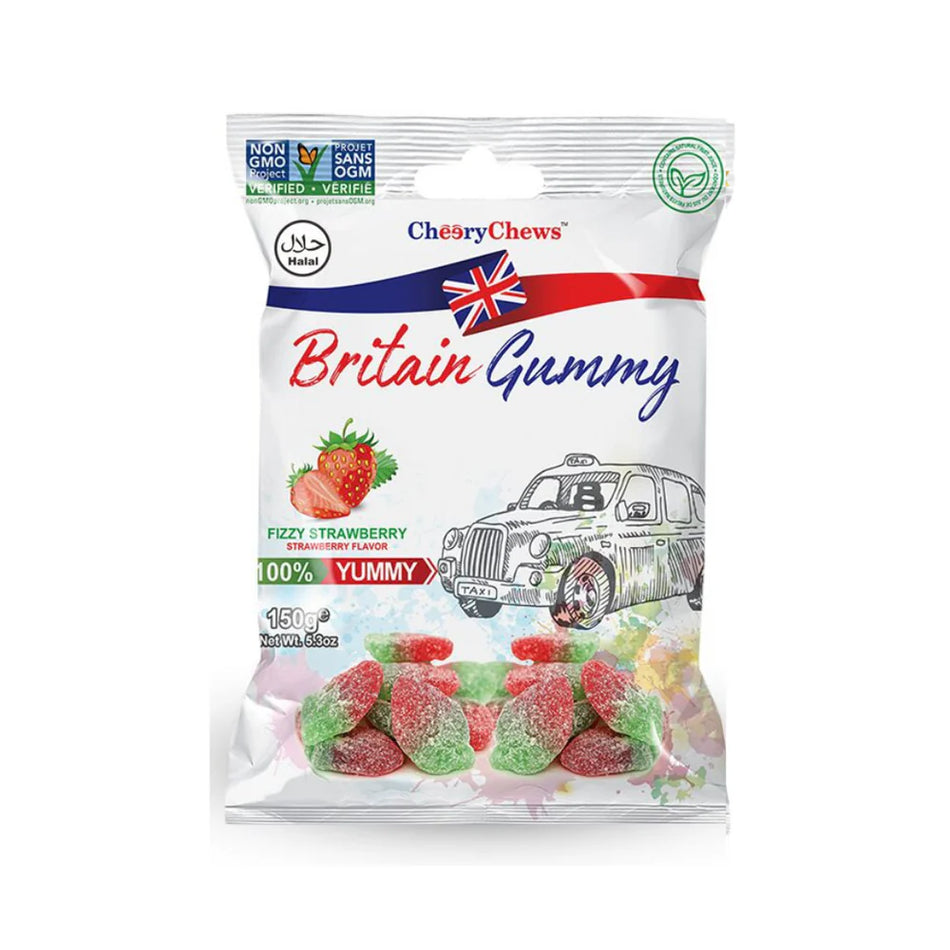 Britain Gummy Fizzy Strawberry - 80g