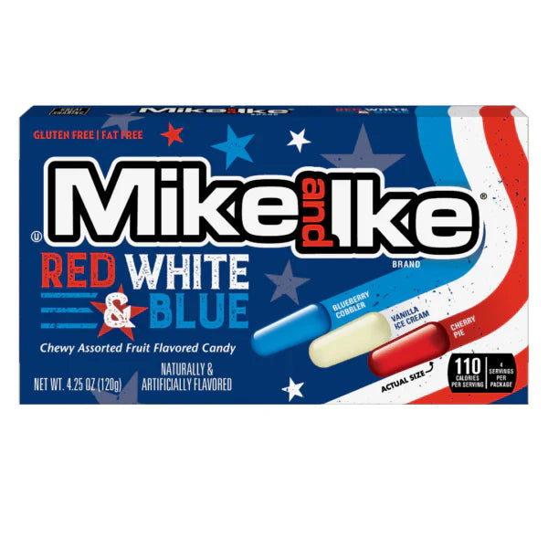 Mike & Ike Red White & Blue Theater Box - 120g