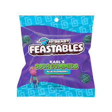 Mr Beast Feastables Karl's Gummies Sour Blue Raspberry - 50g