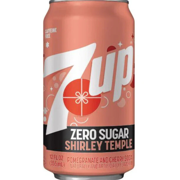 7up Zero Sugar Shirley Temple (pomegranate and cherry soda) - 355ml