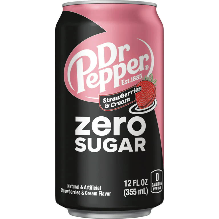 Dr pepper strawberries and cream zero sugar