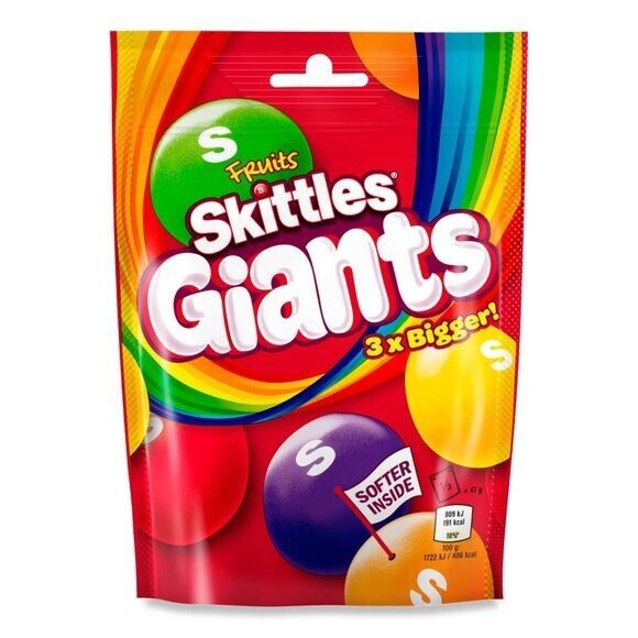 Fruits Skittles Giants 3x Bigger - 132g (UK)