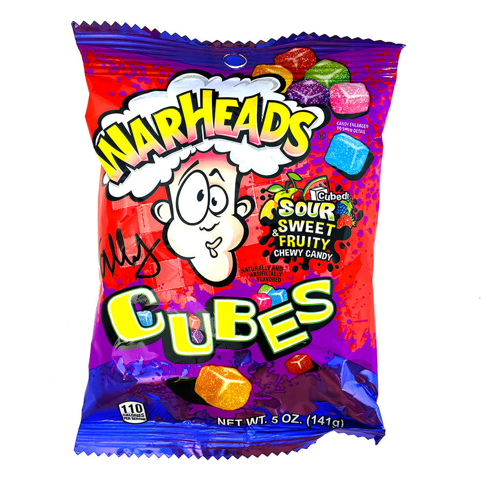 Warheads Sour Sweet & Fruity Chewy Cubes - 142g