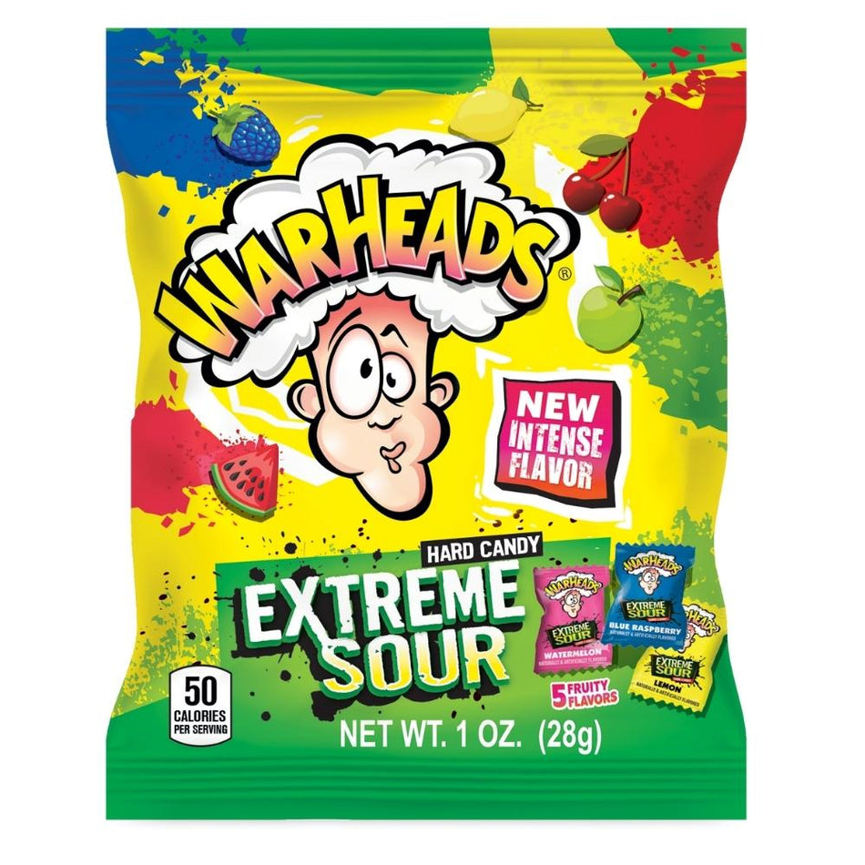 Warheads Extreme Sour Hard Candy Assorted - 28g