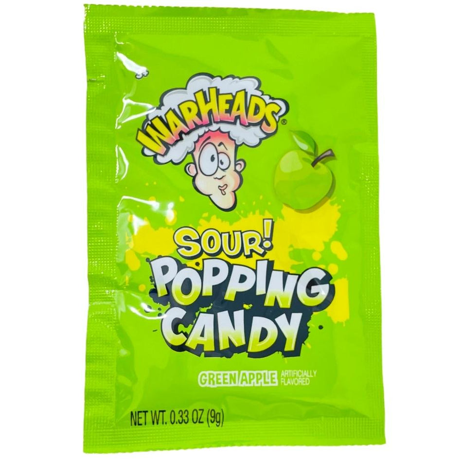 Warheads Popping Candy Sour Green Apple - 9g