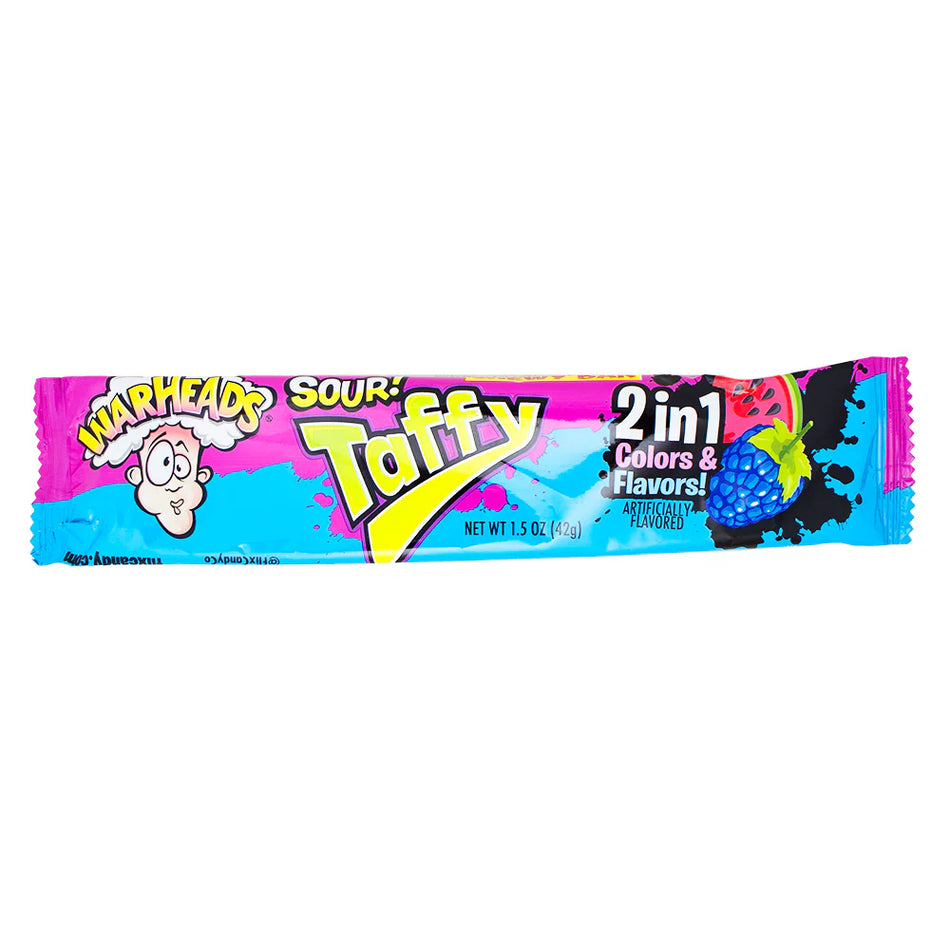 Warheads 2in1 Sour Taffy Watermelon & Blue Raspberry - 42g