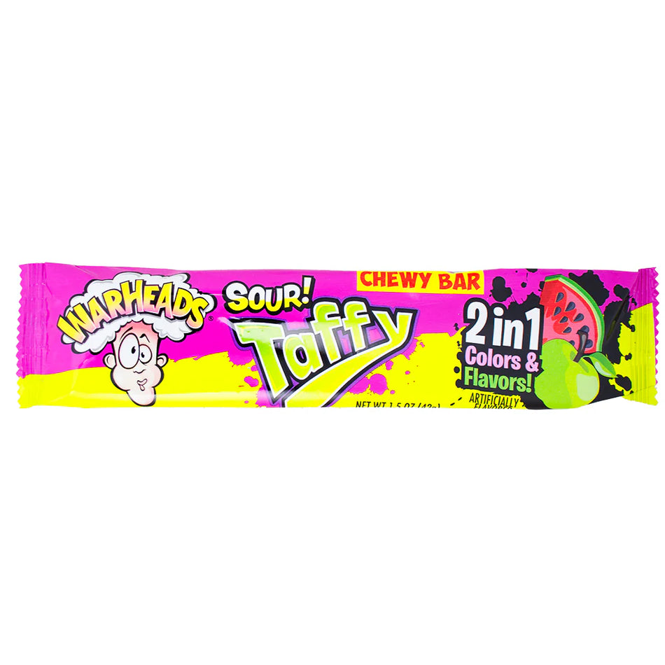 Warheads 2in1 Sour Taffy Green Apple Watermelon - 42g